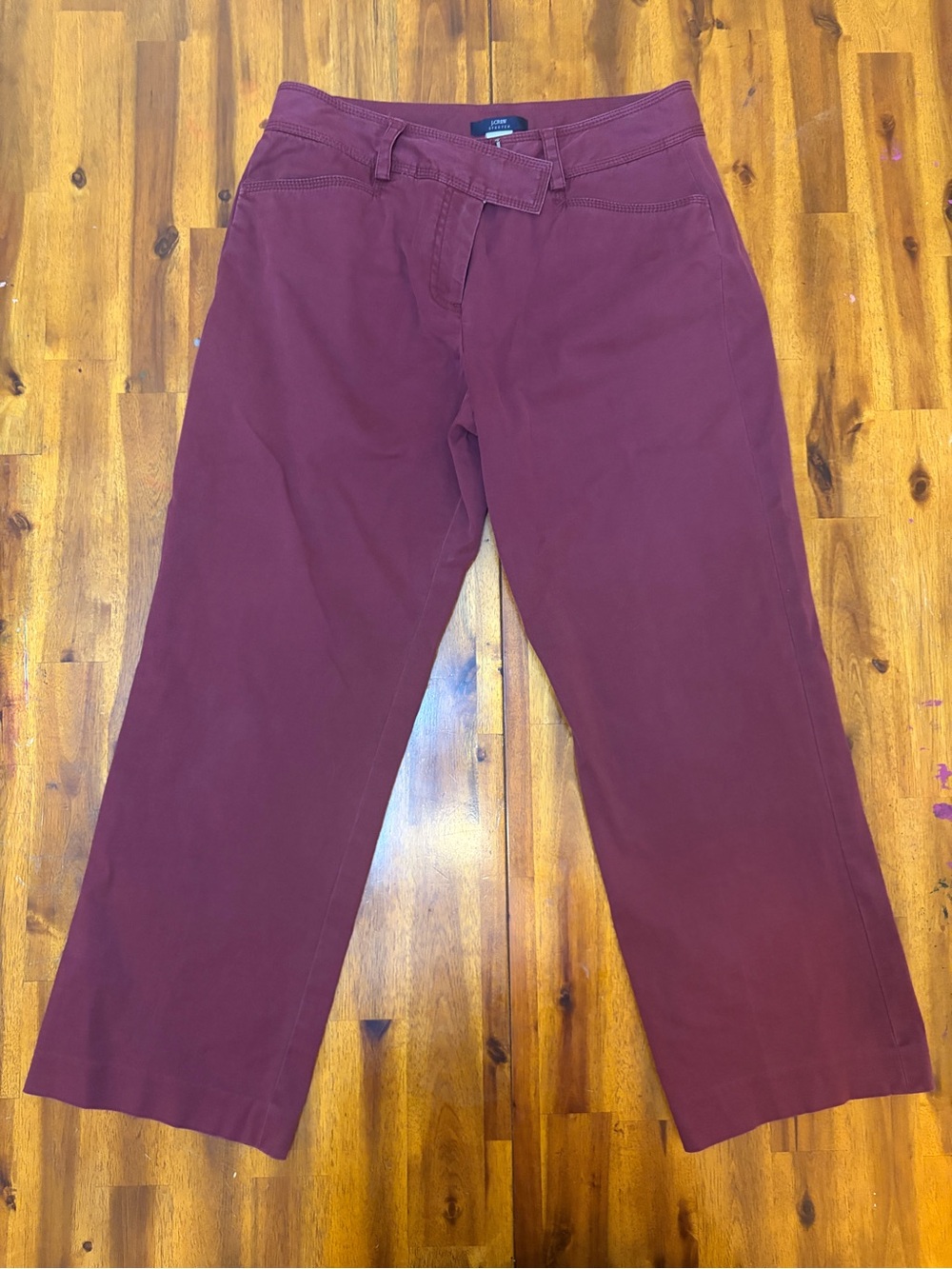 J.Crew Martie Size 10 Burgundy/Maroon Slim Stretch Pants Size 10